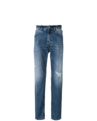 Eleventy Straight Leg Distressed Jeans