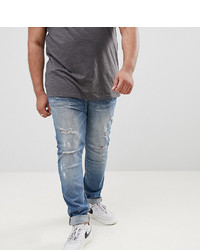Sixth June Super Skinny Jeans In Mid Wash With Distressing To Asos
