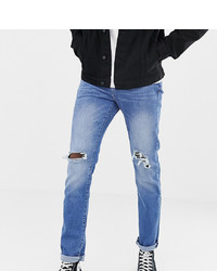 Jacamo Tapered Fit Jeans In Rip Re