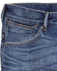 H&M Tapered Low Trashed Jeans Denim Blue