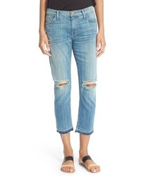 Current/Elliott The Cropped Straight Let Out Hem Jeans