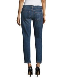Current/Elliott The Easy Stiletto Distressed Cropped Jeans