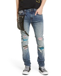 Cult of Individuality Tye Dye Punk Super Skinny Moto Stretch Jeans
