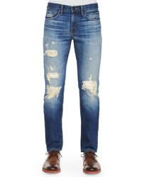 J Brand Tyler Deconstructed Ripped Denim Jeans Indigo