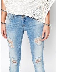 Only Ultimate Skinny Jeans With Distressing And Rips