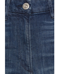 3x1 W3 Distressed High Rise Slim Leg Jeans Dark Denim