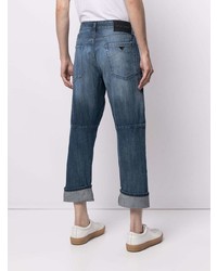 Emporio Armani Wide Leg Cropped Jeans