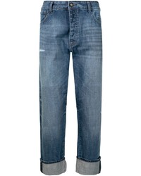 Emporio Armani Wide Leg Cropped Jeans