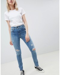 Levi's 721 High Rise Skinny Jean With Abrasions
