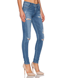 A Gold E Agolde Sophie High Rise Skinny
