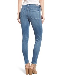 A Gold E Agolde Sophie High Waist Skinny Jeans