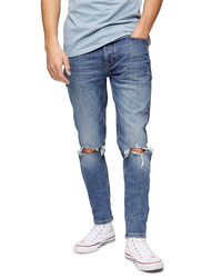 Topman Blowout Skinny Fit Jeans
