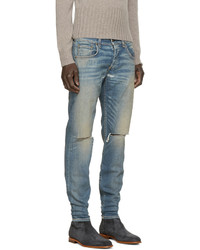 rag & bone Blue Distressed Skinny Fit 1 Jeans