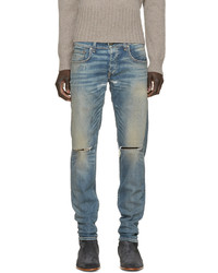 rag & bone Blue Distressed Skinny Fit 1 Jeans