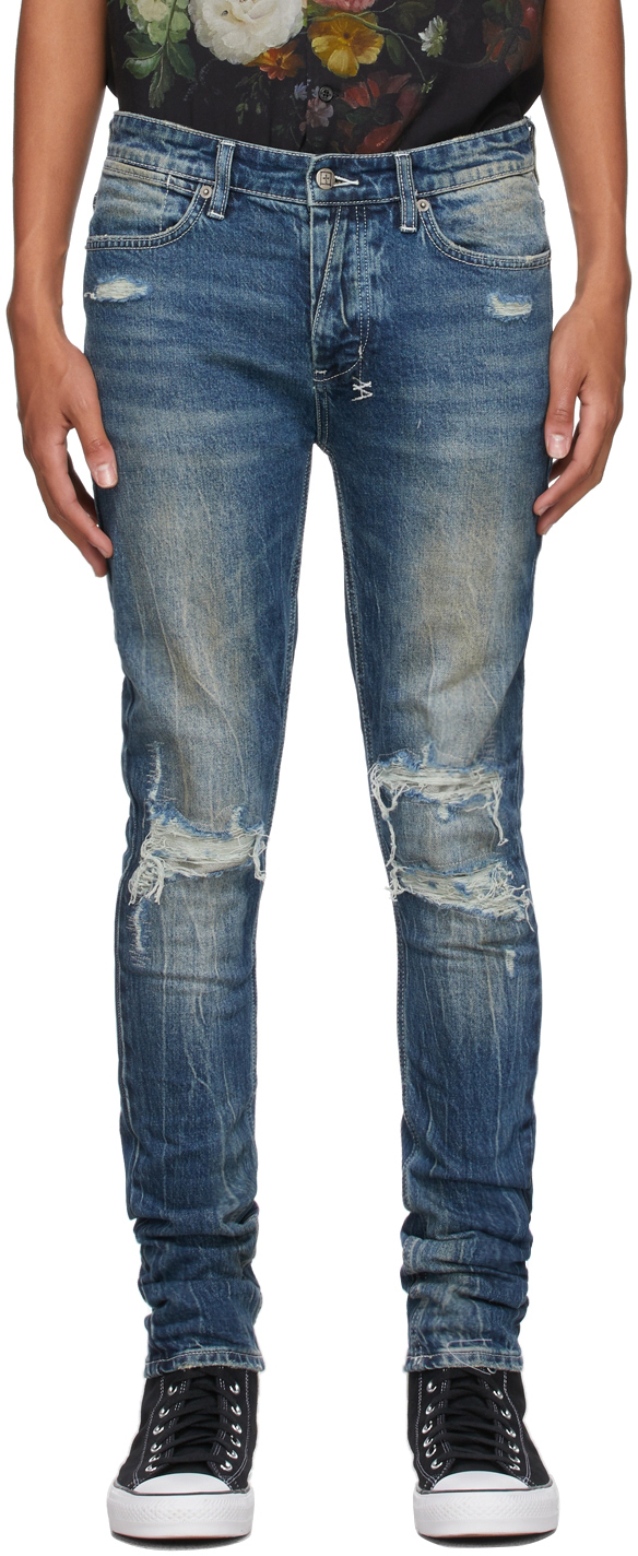 Ksubi Blue Van Winkle Jeans, $250 | SSENSE | Lookastic
