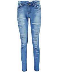 Boohoo Evie Low Rise Extreme Shredded Skinny Jeans