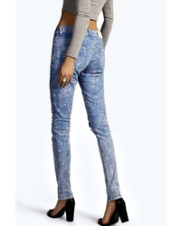 Boohoo Evie Low Rise Ripped Knee Skinny Jeans