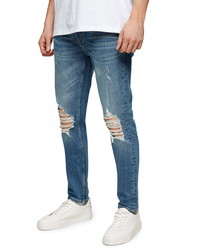 Topman Cast Skinny Fit Ripped Jeans