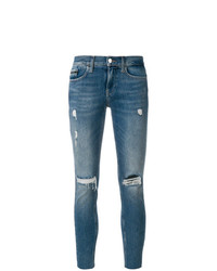 Calvin Klein Jeans Cropped Distressed Jeans