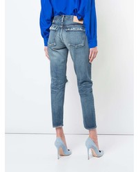 Moussy Vintage Cropped Ripped Knee Jeans