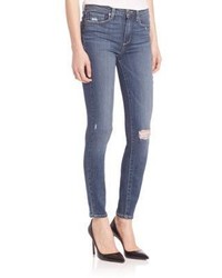Paige Denim Hoxton High Rise Distressed Skinny Jeans
