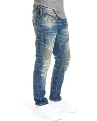 Rock Revival Destroyed Skinny Fit Moto Jeans