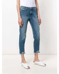 J Brand Distressed Cropped Jeans