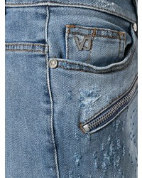 Versace Jeans Distressed Fitted Jeans