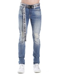 HVMAN Distressed Skinny Jeans In Lichen At Nordstrom