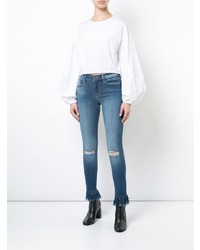Frame Denim Frayed Ankle Jeans
