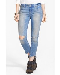 Free People Destroyed Skinny Ankle Jeans Sitka Wash Size 29 29