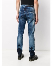 Philipp Plein Gradient Effect Distressed Jeans