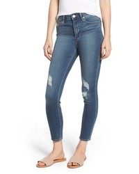 Articles of Society Heather High Rise Ripped Crop Skinny Jeans
