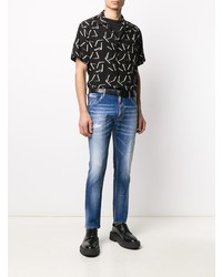 DSQUARED2 Ink Splashes Straight Jeans
