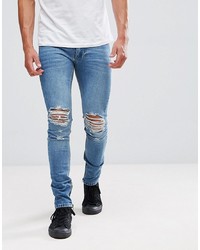 Religion Jeans In Skinny Fit With Rips And Zip