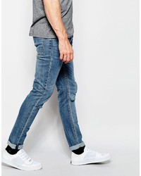 Cheap Monday Jeans Tight Skinny Fit Dark Clean Ripped Knee