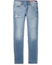 Jean Shop Jim Skinny Fit Distressed Selvedge Denim Jeans