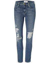Frame Denim Le High Skinny Distressed Jeans