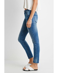 Forever 21 Low Rise Distressed Skinny Jeans