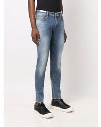 Pt01 Low Rise Stonewashed Skinny Jeans