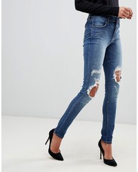 J Brand Maria Destroyed High Rise Skinny Jeans