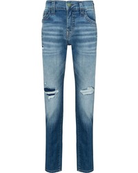 True Religion Mid Rise Distressed Skinny Jeans