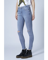 Topshop Moto Salt And Pepper Leigh Jeans
