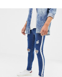 Mauvais Muscle Fit Jeans With Distressing And