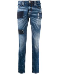 Philipp Plein Patchwork Slim Fit Jeans