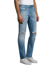 7 For All Mankind Paxtyn Skinny Fit Outlaw Distressed Jeans