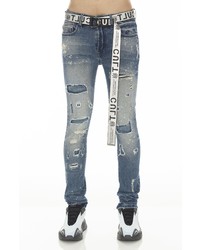Cult of Individuality Punk Distressed Super Skinny Jeans In Basil At Nordstrom