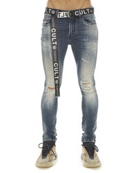 Cult of Individuality Punk Distressed Super Skinny Jeans In Mayfly At Nordstrom