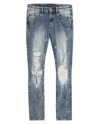 Cult of Individuality Punk Super Skinny Ripped Stretch Jeans