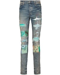 Amiri Quilted Patch Detail Slim Fit Jeans